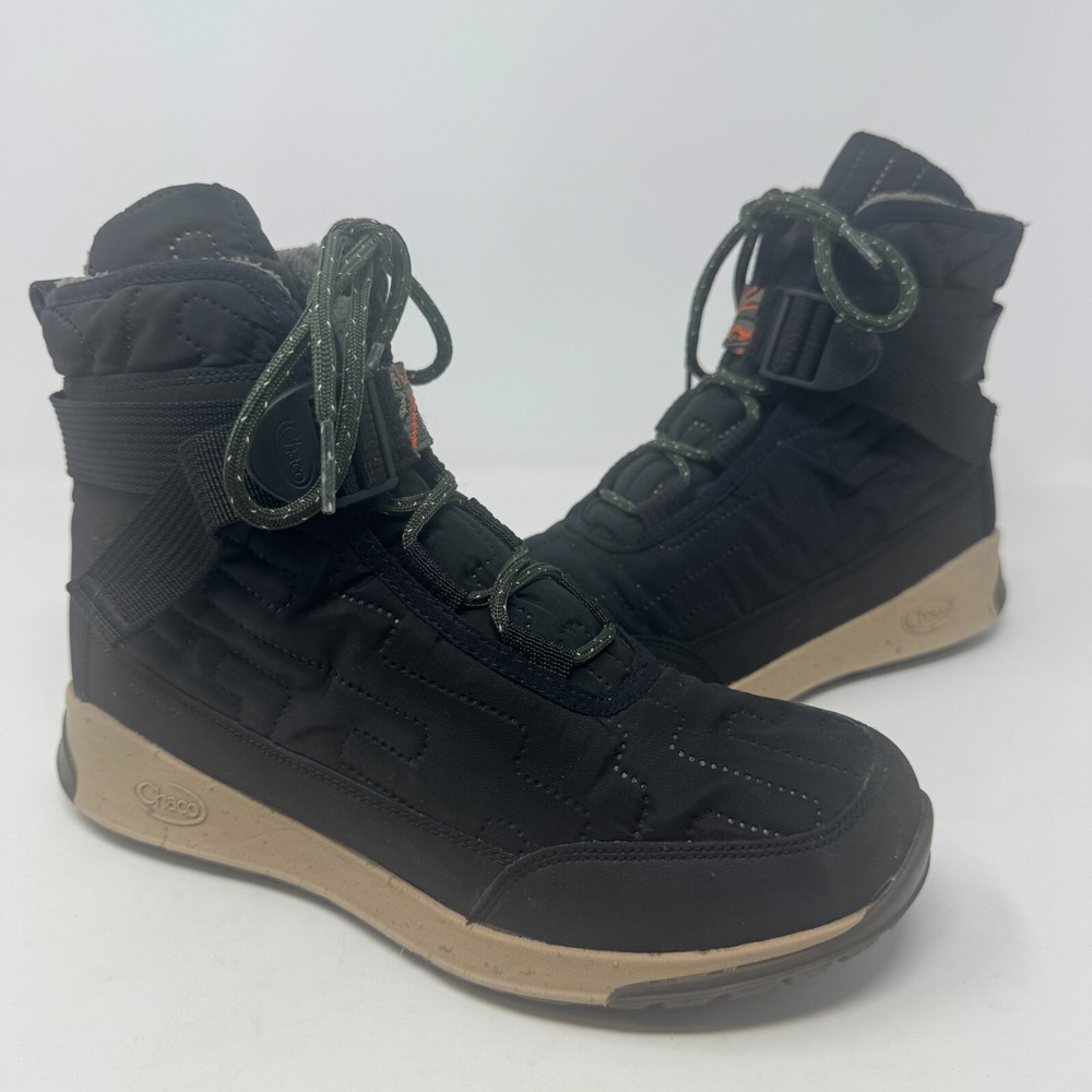 Chaco‎ Borealis Quilt Waterproof Boots Black JCH107466 Women's Size 9